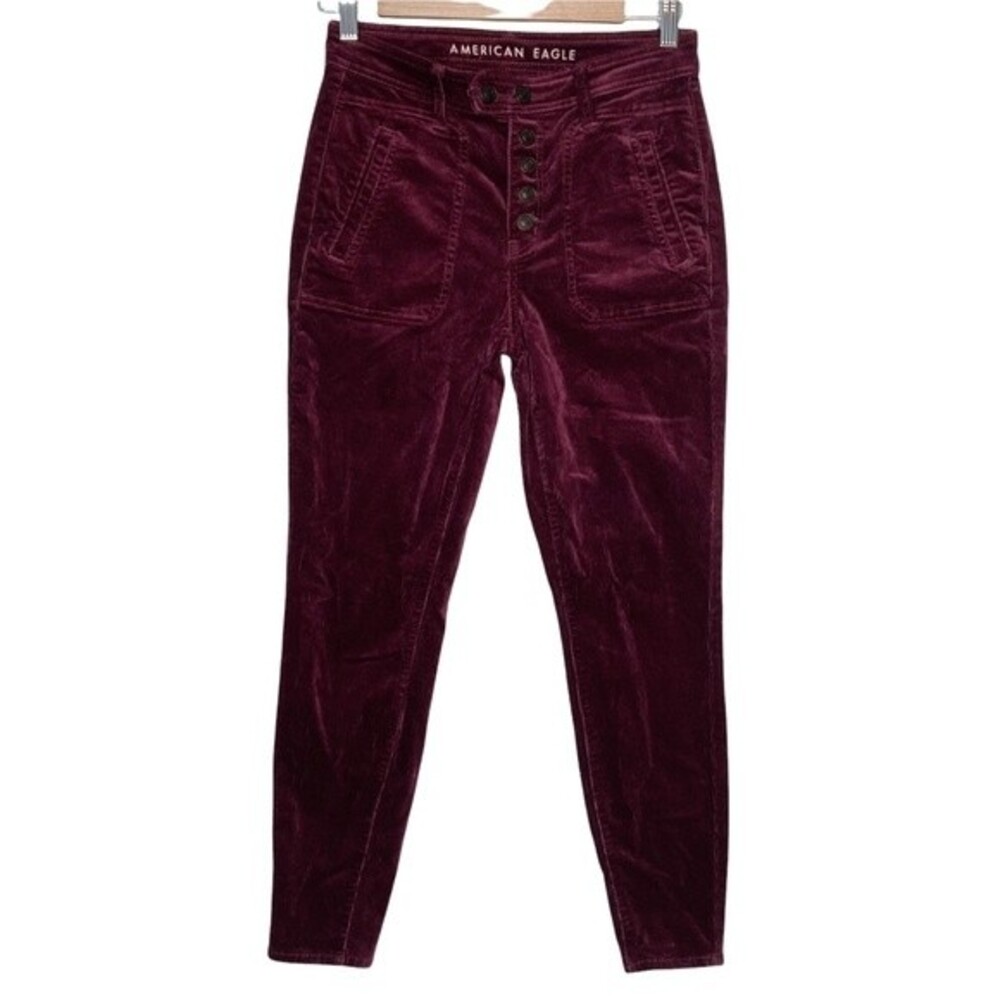 American Eagle Outfitters Women's Burgundy Corduroy Pants